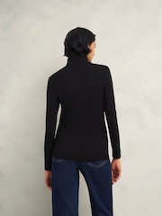 Hobbs Black Mischa Roll Neck Top - Image 2 of 4