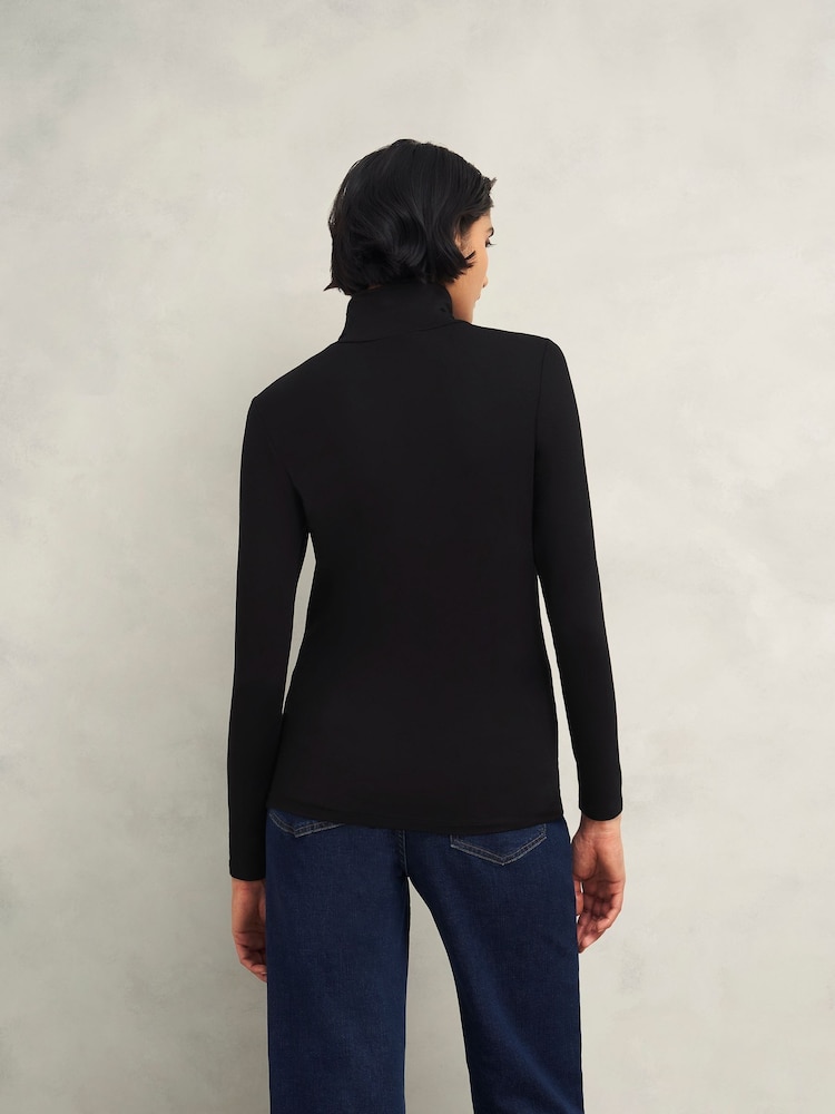 Hobbs Black Mischa Roll Neck Top - Image 2 of 4