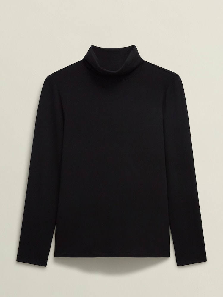 Hobbs Black Mischa Roll Neck Top - Image 4 of 4