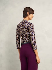 Roxa - Blusa estampada Hobbs Aimee - Imagem 2 de 4