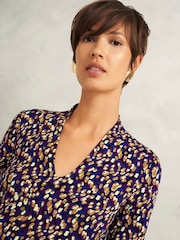 Roxa - Blusa estampada Hobbs Aimee - Imagem 3 de 4