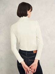 Hobbs White Mischa Roll Neck Top - Image 2 of 4