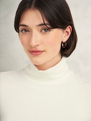 Hobbs White Mischa Roll Neck Top - Image 3 of 4
