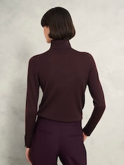 Hobbs Brown Lara Roll Neck Jumper - Image 2 of 4