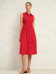 Hobbs Red Petite Sandra Dress - Image 1 of 4