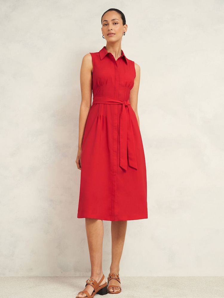 Hobbs Red Petite Sandra Dress - Image 1 of 4