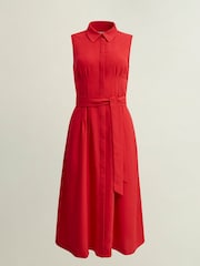 Hobbs Red Petite Sandra Dress - Image 4 of 4