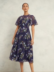 Hobbs Blue Petite Callie Dress - Image 2 of 5