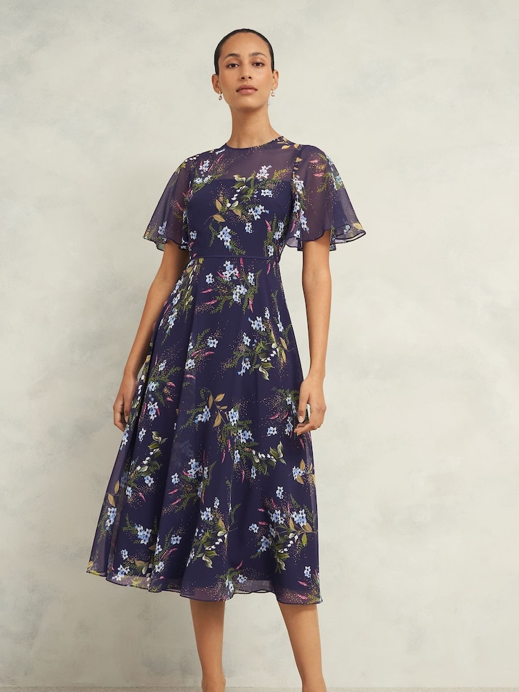 Hobbs Blue Petite Callie Dress - Image 2 of 5