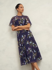 Hobbs Blue Petite Callie Dress - Image 4 of 5