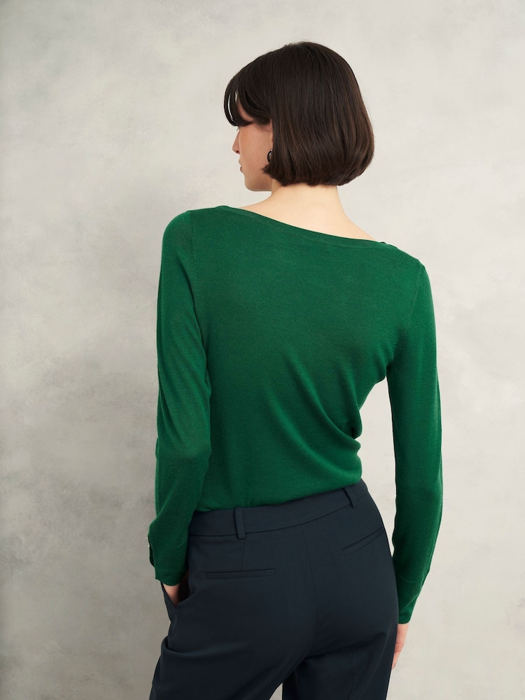 Hobbs Green Perla Jumper - Image 2 of 4 Hobbs Green Perla Jumper - Image 2 of 4