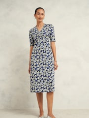 Hobbs Blue Frankie Jersey Dress - Image 1 of 4