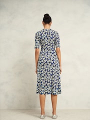 Hobbs Blue Frankie Jersey Dress - Image 2 of 4