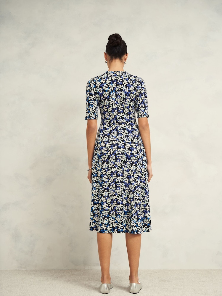 Hobbs Blue Frankie Jersey Dress - Image 2 of 4