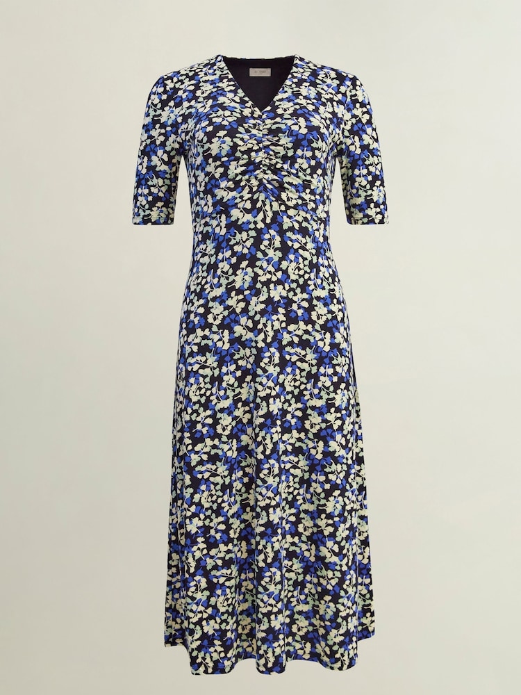 Hobbs Blue Frankie Jersey Dress - Image 4 of 4