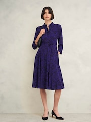 Hobbs Blue Petite Lainey Dress - Image 3 of 4