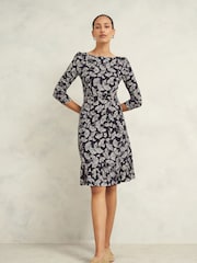 Hobbs Blue Petite Ginny Dress - Image 1 of 4
