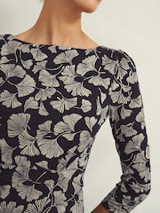 Hobbs Blue Petite Ginny Dress - Image 3 of 4
