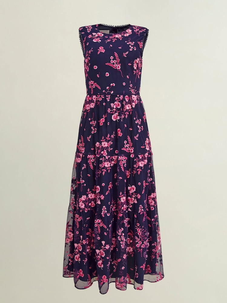 Hobbs Blue Petite Bethany Dress - Image 4 of 4