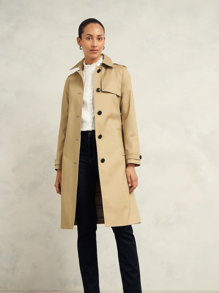 Hobbs Brown Petite Hallie Trench Jacket - Image 2 of 5