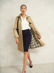 Hobbs Brown Petite Hallie Trench Jacket - Image 3 of 5