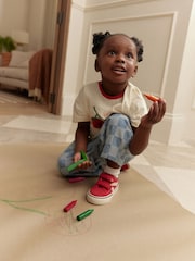 Denim Checkerboard 100% Cotton Jeans and Cherry T-Shirt Set (3mths-7yrs) - Image 2 of 5
