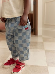 Denim Checkerboard 100% Cotton Jeans and Cherry T-Shirt Set (3mths-7yrs) - Image 5 of 5