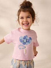 Blue/Lilac 100% Cotton T-Shirt and Trousers Set (3mths-7yrs) - Image 2 of 10