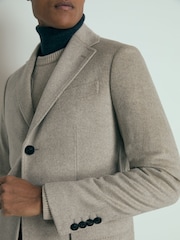 Reiss Oatmeal Tycho Atelier Cashmere Single-Breasted Overcoat - Image 3 of 5
