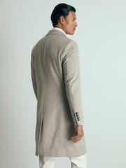 Reiss Oatmeal Tycho Atelier Cashmere Single-Breasted Overcoat - Image 4 of 5