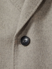 Reiss Oatmeal Tycho Atelier Cashmere Single-Breasted Overcoat - Image 5 of 5