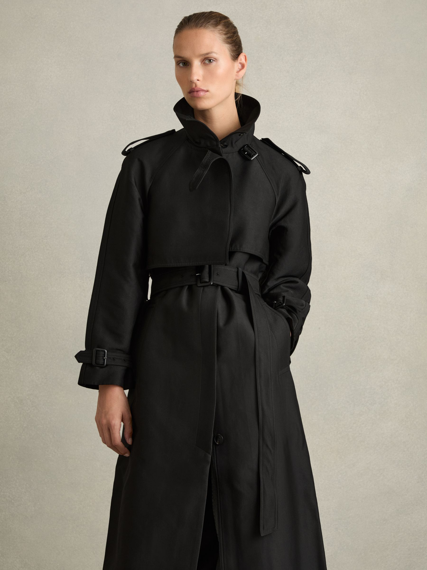 【2024】お歳暮・冬ギフト | 高島屋オンラインスト Buy Reiss Black August Gabardine Trench Coat with Cotton ジャケット・アウター