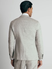 Reiss Grey Melange Malpensa Atelier Single-Breasted Suit Jacket - Image 3 of 5