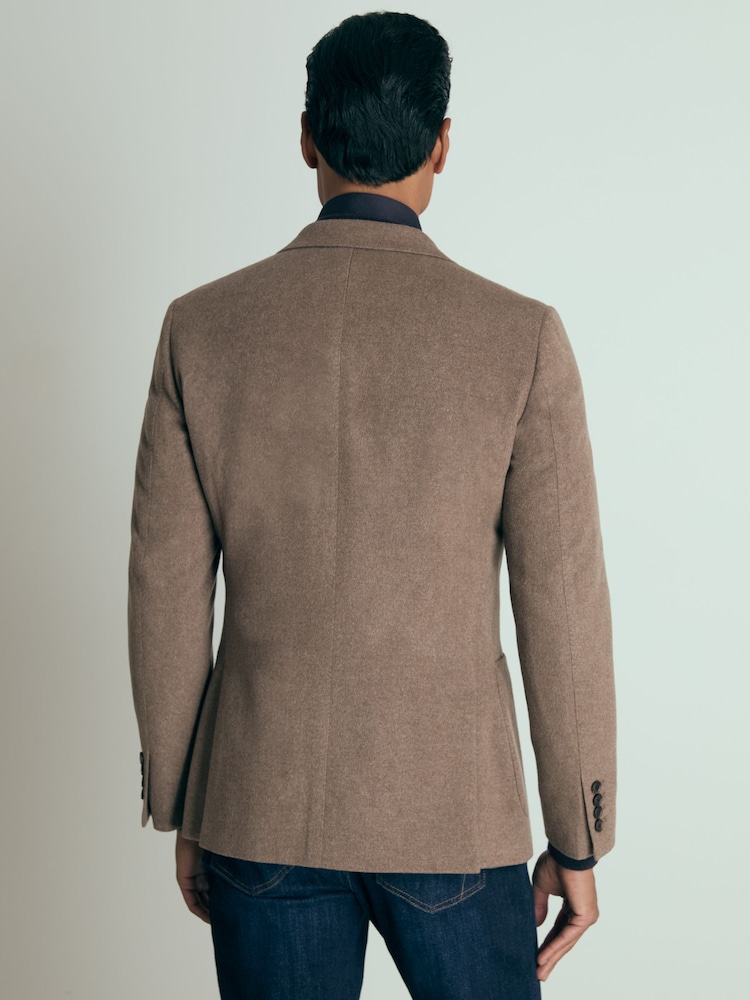 Reiss Mocha Brown Malpensa Atelier SIngle-Breasted Suit Jacket - Image 5 of 5 Reiss Mocha Brown Malpensa Atelier SIngle-Breasted Suit Jacket - Image 5 of 5