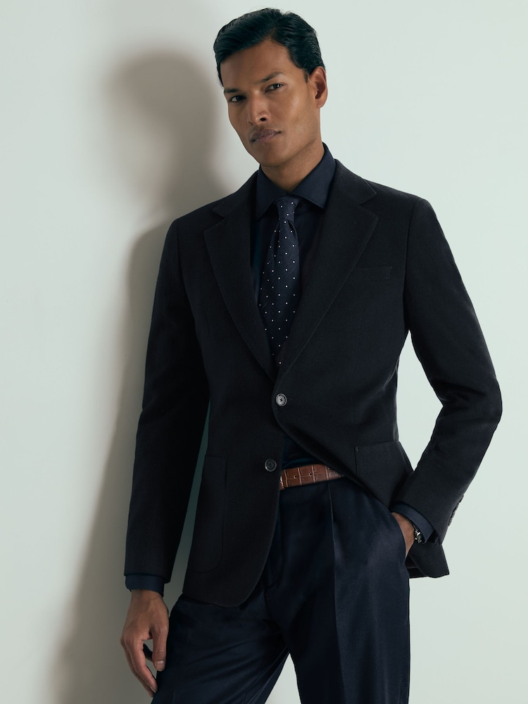 Reiss Navy Malpensa Atelier SIngle-Breasted Suit Jacket - Image 1 of 6