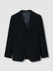 Reiss Navy Malpensa Atelier SIngle-Breasted Suit Jacket - Image 2 of 6