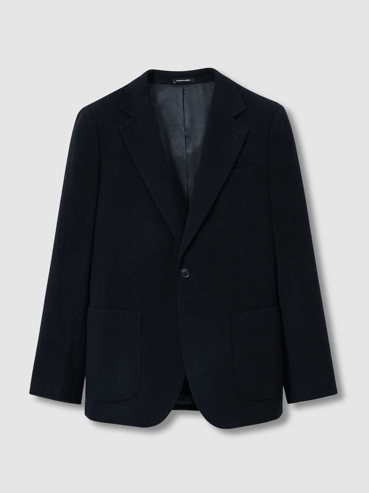 Reiss Navy Malpensa Atelier SIngle-Breasted Suit Jacket - Image 2 of 6