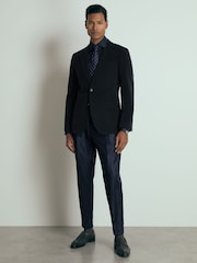 Reiss Navy Malpensa Atelier SIngle-Breasted Suit Jacket - Image 3 of 6
