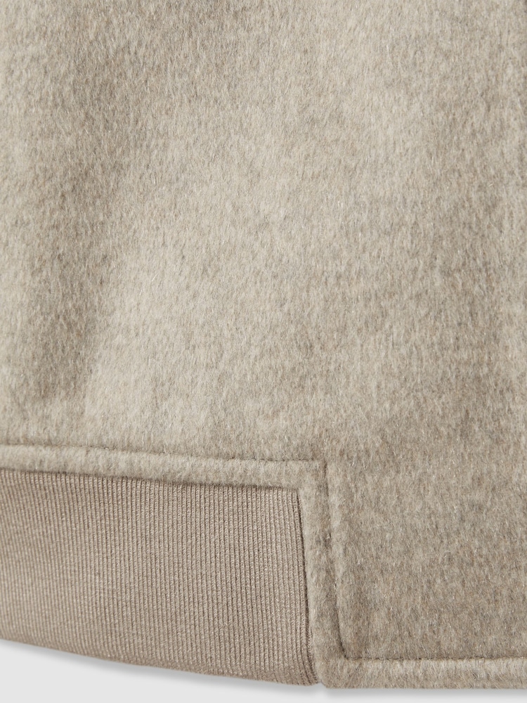 Reiss Oatmeal Guardia 100% Cashmere Bomber Jacket - Image 7 of 7 Reiss Oatmeal Guardia 100% Cashmere Bomber Jacket - Image 7 of 7