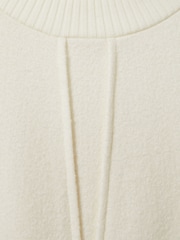 Reiss Ivory Caprice Wool-Blend Hybrid Knitted Midi Dress - Image 6 of 6