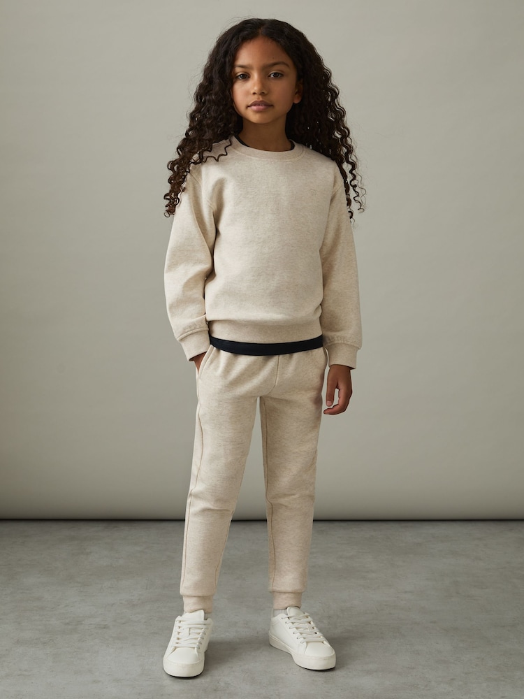 Reiss Ivory Marl Avery 9-13 yrs Cotton-Blend Sweatshirt and Joggers Set - Image 1 of 6 Reiss Ivory Marl Avery 9-13 yrs Cotton-Blend Sweatshirt and Joggers Set - Image 1 of 6