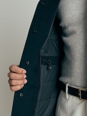 Reiss Navy Firenze Atelier Felted-Cashmere Field Jacket - Image 6 of 7