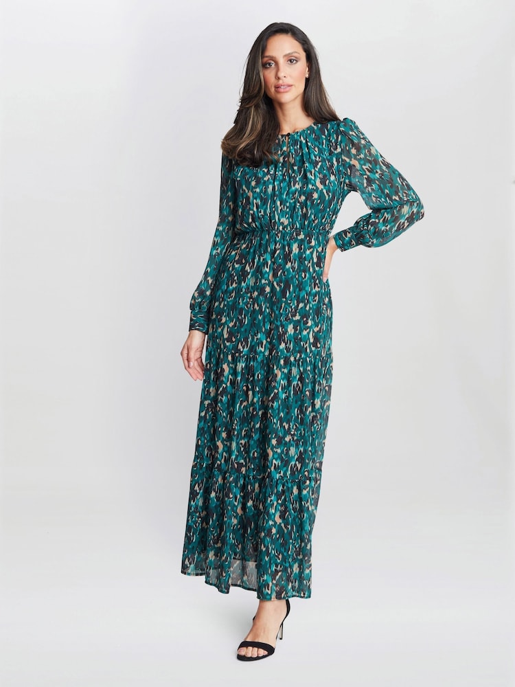 Gina Bacconi Green Jojo Modesty Dress - Image 1 of 8