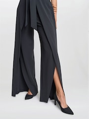 Gina Bacconi Dottie Wrap Effect Black Jumpsuit - Imagen 4 de 5