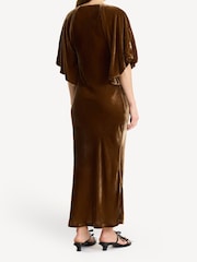 By Malene Birger Brown Rosae Velvet Maxi Dress - Image 2 of 4