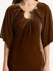 By Malene Birger Brown Rosae Velvet Maxi Dress - Image 3 of 4