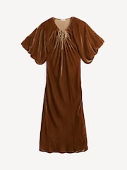 By Malene Birger Brown Rosae Velvet Maxi Dress - Image 4 of 4