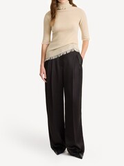 By Malene Birger Black Cymbaria Wide Leg Trousers - Image 3 of 5