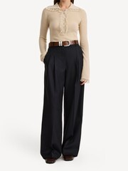 By Malene Birger Black Cymbaria Wide Leg Trousers - Image 4 of 5
