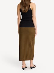 By Malene Birger Brown Fiemme Ribbed Midi Skirt - Image 3 of 6